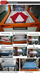 Garment Folding Bagging Machine Surgical Gown Towel Packaging Stacking Machine Auto T-shirt Folder Machine