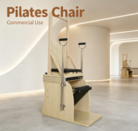 Chaise Wunda et baril d'échelle combinés en bois MJD, équipement de Pilates portable et réglable pour l'entraînement en studio