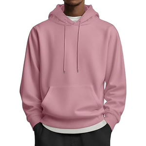 Sweat à capuche uni pour homme, personnalisable avec logo OEM/ODM, tricot d'hiver décontracté 100% coton, imperméable, vintage, brodé et perlé - Product Image 4
