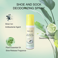 Spray désodorisant écologique pour pieds et chaussettes avec 50%-80% d'ingrédients actifs pour l'élimination des bactéries et la rafraîchissement de l'air