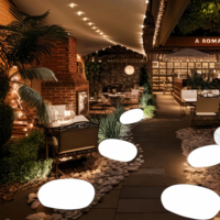 Globe de pierre artificielle moderne à énergie solaire LED RGBW pour parking extérieur, jardin, paysage, pelouse, lumières solaires en pierre