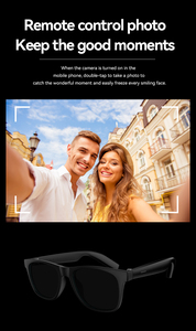 Occhiali Smart con Audio a Conduzione Ossea, Chiamate BT, Controllo Remoto e Funzione Foto per Viaggi - Product Image 4