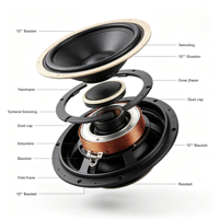 Système de sonorisation professionnel à ligne active 4000W de puissance de crête, double haut-parleur 15 pouces, équipement audio de scène pour concerts