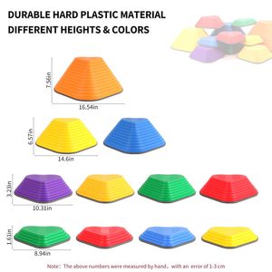 Tremplins en forme de coeur pour enfants Ensemble de tremplins d'équilibre Blocs d'équilibre pour tout-petits Jouets Équipement de fitness intérieur et extérieur - Product Image 2