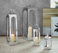 Lanterne en métal artisanale écologique Caleb, porte-bougie noir, taille personnalisée, décoration pour la maison, le jardin, les fêtes, les événements, à poser sur la table ou à suspendre