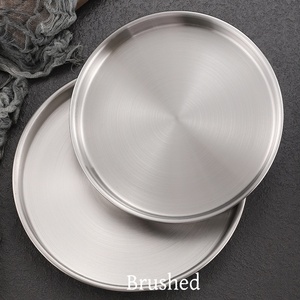 Assiette à manger et plateau de service en acier inoxydable 304 personnalisés placage sous vide à motif végétal durable et élégant - Product Image 3