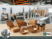 Contenants alimentaires jetables en papier kraft compostables, écologiques, imperméables, compatibles micro-ondes, de qualité alimentaire, en vrac, anti-fuite pour soupes