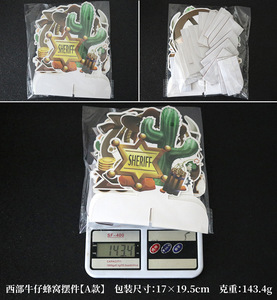 ของตกแต่งงานปาร์ตี้คาวบอยตะวันตกแบบขายส่ง ลูกบอลรังผึ้งประดับตกแต่งเค้ก - Product Image 5