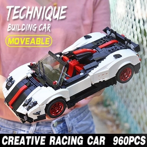 MOULD KING 13105 zona Cinque Roadster véhicule briques, Version statique créative bricolage jouets pour garçons n ° Pagani bloc de construction pour enfants - Product Image 4