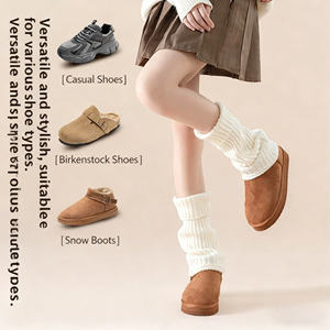 Hoge Kwaliteit Wol Gebreide Gezellige Thermische Winter Zware Dikke Zachte Warme Mode Kalf Hoge Lange Losse Sok Hoezen Voor Vrouwen Groothandel - Product Image 5