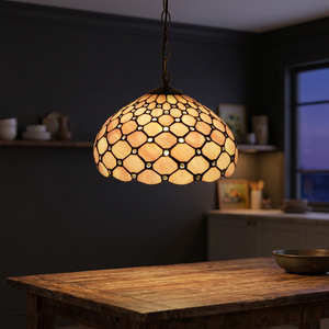 Suspension LED industrielle moderne avec motif découpé, structure en fer, design dimmable et personnalisable pour maison, café, bar - Product Image 4