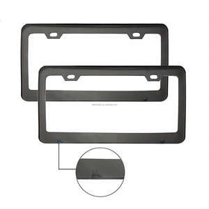 Marco de matrícula de coche de aluminio con láser de fibra de carbono personalizado, marco de matrícula, marco de matrícula de acero inoxidable - Product Image 3