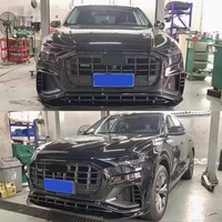 BTC Offres Spéciales Kit Carrosserie en Fibre de Carbone pour Audi Q8 : Lame Avant, Garniture de Pare-chocs Avant, Lame Arrière, Spoiler et Sortie d'Échappement, Compatible Kit Abt