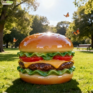 YOUFINE - Escultura de Hamburguesa Grande y Hermosa de Resina de Fibra de Vidrio - Product Image 4