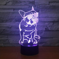Lampe de chevet à commande tactile, design postmoderne, graphismes abstraits 3D en acrylique, illusion d'optique, support de lampe pour chambre avec base LED à intensité variable