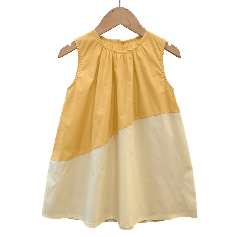 高品質の夏のキッドドレス綿100% 織りの子供用スカート34 5 6 7 89歳の女の子通気性のあるキッズドレス