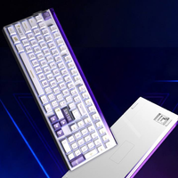 AULA HERO 99 Nuevo Teclado Mecánico para Juegos con Cable+2.4G USB Tipo-C de Plástico - Retroiluminación RGB Ergonómico Interruptores Magnéticos Intercambiables en Caliente