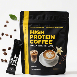 Bevanda Fitness Estiva Qinshantang Gusto Caramel <span class=keywords><strong>Macchiato</strong></span>, Stick di <span class=keywords><strong>Caffè</strong></span> Proteico Istantaneo a Dissoluzione Rapida in Acqua Fredda - Product Image 1