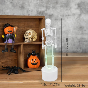 Ornement de Crâne Lumineux d'Halloween de 1,5 m en Plastique – Modèle Tendance en PP pour Décoration de Bureau et Farces Nocturnes - Product Image 3