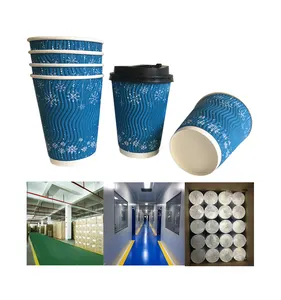 Nuovi prodotti di fabbrica 8oz 12oz 16oz 24oz bevande calde usa e getta Logo personalizzato caffè tazza di carta a doppia parete