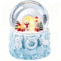 Boule à Neige de Noël Unique en Résine, Ornements de Table Multi-Styles à Collectionner, Décoration de Fête, Cadeau