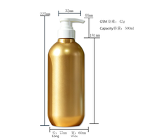 Flacon de shampoing de luxe pour hôtel, 500 ml, grande capacité, rose gold/or/argent, flacon de lotion, flacon de parfum, flacon cosmétique en plastique