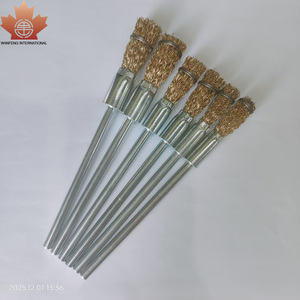 Verlengde draadborstel met koperen plating, industriële kwaliteit, lange steel, roestverwijderende draadborstelbits met koperen plating - Product Image 5