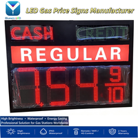 Panneau d'affichage des prix de l'essence numérique à LED double face de 16 pouces avec panneau de prix éclairé par LED, panneau d'affichage des prix de l'essence à LED REGULAR PREMIUM DIESEL