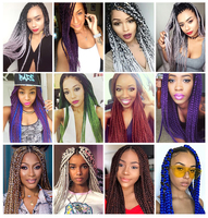 Échantillon Gratuit Extensions Crochet pour Cheveux Africains Expression Ombré Tresses Faciles Tresses Pré-Étireé Cheveux Synthétiques à Tresser