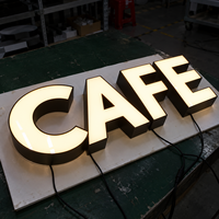 Enseigne de magasin personnalisée avec design LED, enseigne de magasin de chaussures, enseigne lumineuse LED, lettres métalliques avec grande lumière LED pour restaurant