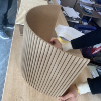 Panneau de tambour en bois massif demi-rond flexible PVC et MDF 3mm d'épaisseur pour revêtement de mur/poteau et décoration de meubles