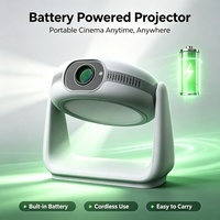 Mini projecteur intelligent portable, mise au point automatique, batterie intégrée, rechargeable, projecteur multimédia 4K sans fil, utilisation en extérieur