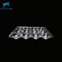 Barquette en plastique PET transparente de forme rectangulaire, marque TIANCHOU, pour l'emballage d'aliments, de gâteaux, de bonbons et de chocolat