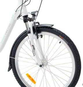 Vélo de ville électrique compact Star Comfort E City Bike en alliage d'aluminium de 24 à 26 pouces / Batterie au lithium, vélo de ville électrique vert - Product Image 6