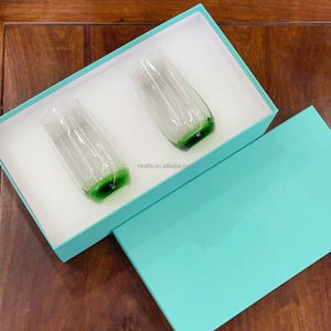 Copas de Vino de Cristal Transparente al por Mayor, Diseño Art Deco, Ecológicas y Aptas para Lavavajillas, Reutilizables, para Fiestas - Product Image 1