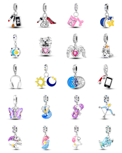 Pendentif Cœur en Zircon Plaqué Argent avec Design <span class=keywords><strong>Rose</strong></span> Cut pour Bijoux Unisexe à Porter au Quotidien - Product Image 2