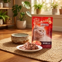 Nouvelle Arrivée Flinnie 10g/15g – Nourriture Humide pour Chat Sans Céréales, Haute Teneur en Viande, Non-OGM, Qualité Supérieure, Délicieuse, en Sachet Liquide