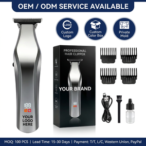 เครื่องเล็มหนวดเคราแบบชาร์จ USB สำหรับผู้ชาย ทำจากสแตนเลส พร้อมหน้าจอ LCD รองรับ<span class=keywords><strong>แอ</strong></span><span class=keywords><strong>ป</strong></span>พลิเคชัน ใบมีดถอดล้างทำความสะอาดได้ - Product Image 6