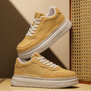 Men's <b>shoes</b> 2026 summer breathable holes beige board <b>shoes</b> lightweight thick sole men's work wear casual <b>shoes</b> - Product Image 1