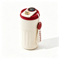 Bouteille d'eau isotherme de 450 ml avec affichage intelligent de la température, gobelet à café en acier 304 qui garde au froid, tasse portable avec sangle de poignet