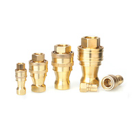 KZD ISO7241-B BSP/NPT Accouplement en laiton Coupleur de filetage rapide hydraulique à dégagement rapide