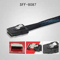 Câble de données SSD Mini SAS 8087 vers 4SATA SFF-8087 vers 4SATA4.0 droit