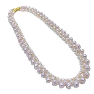 สร้อยคอไข่มุกน้ำจืดทรงเกือบกลม ขนาด 3-6 มม. ดีไซน์หรูหรา สวยงาม คุณภาพเกือบไร้ตำหนิ - Product Image 5