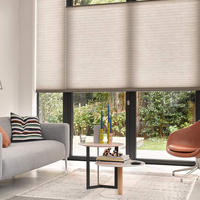Stores en nid d'abeille à double rideaux TDBU, commande manuelle facile, système manuel stable, stores cellulaires personnalisés pour la maison et le bureau