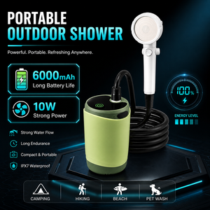 Outdoor-Duschkopf: Magisches Badeutensil für Camping, Baustellen, Wohnheime und Zuhause – Einfache elektrische mobile Blumendusche - Product Image 5