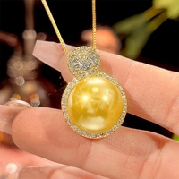 Parure de bijoux élégante en cuivre écologique plaqué or pour femme, collier et boucles d'oreilles en perles de coquillage 16-12mm, pour le quotidien et les soirées