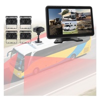 Système vidéo de gestion de flotte 4G ADAS, kit de sécurité DVR mobile 4 canaux MDVR, caméra pour bus scolaire, camping-car, voiture, moniteur d'écran de stationnement 360°