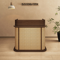 Bureau d'accueil personnalisable haut de gamme moderne et simple pour les hôtels de vente de caisse enregistreuse de salon de beauté