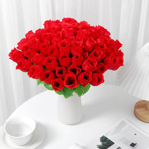 Wholesale High Quality Plastic Real Touch Single Branch Handmade Classic Style <b>Artificial</b> Rose <b>Flower</b> 51cm Length 7cm <b>Head</b> - Product Image 4