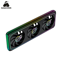 Ventilateur PC AntarcChill 360mm Daisy Chain avec motif CD et halo latéral effet miroir infini, haut débit d'air, faible bruit